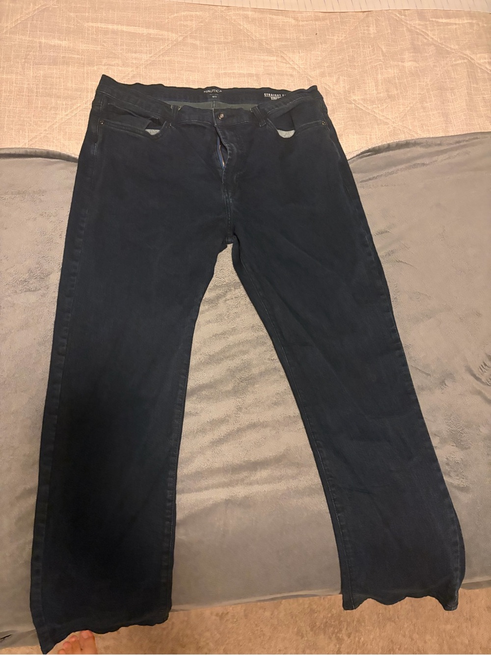 Nautica Men's Navy Relaxed Straight Jeans